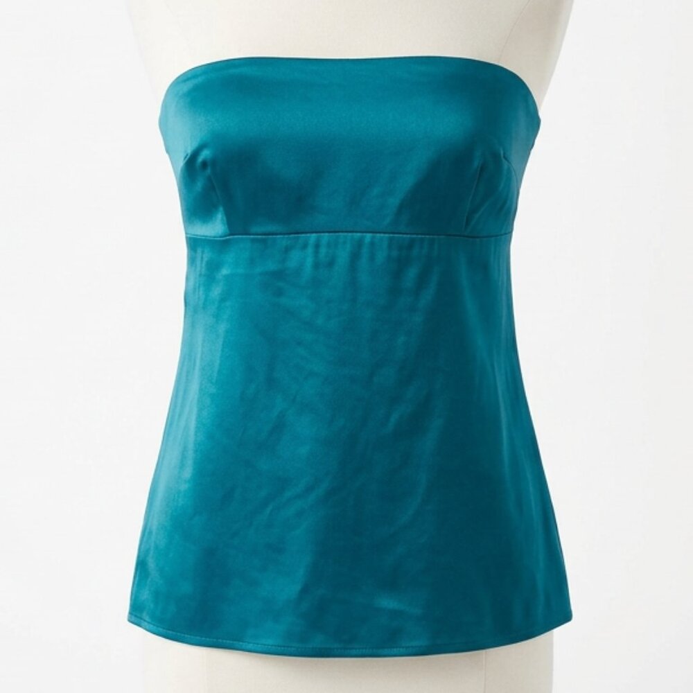 Ann Taylor Loft.Halter Top Size 4 Corset Glamour Mermaidcore Sky Blue Vintage